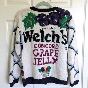 Vintage the eagle's eye Welch's Grape Jelly cardigan size S